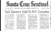Salz Tannery Sold to N.Y. Complex
