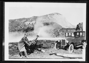 Construction--water gun, Southern California, 1926