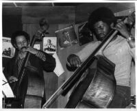 Stanley Carter and Roberto Miranda playing double bass at The Speakeasy, Los Angeles, 1976 [descriptive]