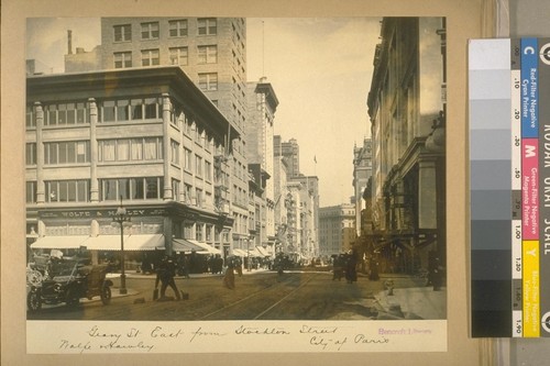 Geary St. East from Stockton Street. Wolfe and Hawley, City of Paris