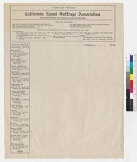 California Equal Suffrage Association letterhead (President, Mrs. Elizabeth Lowe Watson)