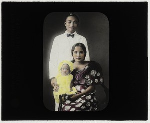 Mr. and Mrs. Jose Diao and their child, Cebu, Philippines, 1934