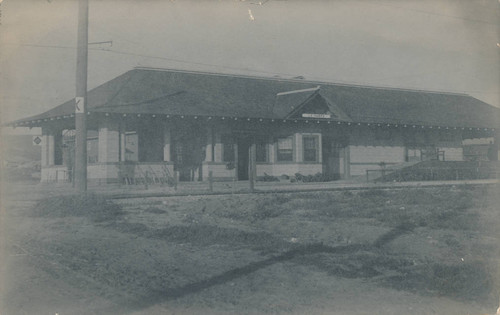 Railroad depot, La Habra, 1915