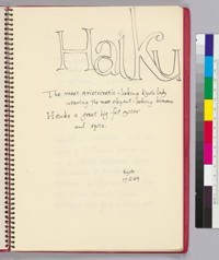 Notebook page with haiku