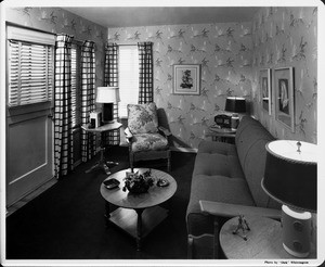 Home interior of 1948, living room