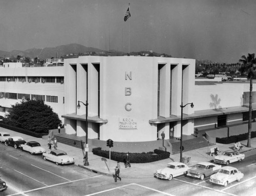 Exterior of NBC building, view 1