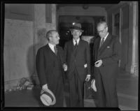 Mark L. Herron and Gavin Craig during the Italo bribery trial, Los Angeles, 1934