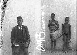 Portraits of African man and boys, Mozambique, ca. 1896-1911