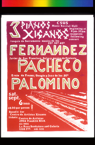3 Pianos Xicanos, Announcement Poster for