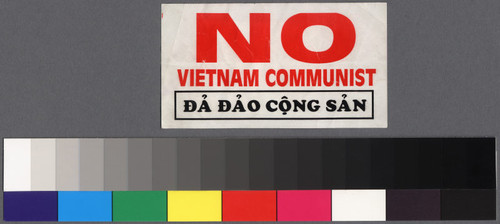 Hi-Tek demonstration "No Vietnam Communist" sticker