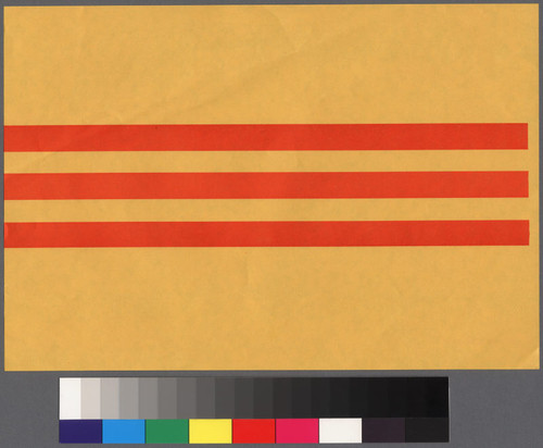 Paper replica of the South Vietnamese flag, from the Hi-Tek demonstration