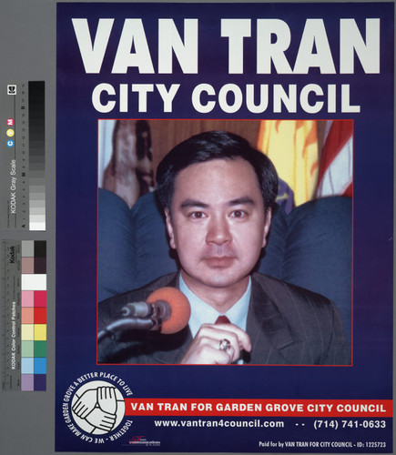 Van Tran for Garden Grove City Council poster