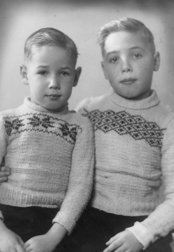 Portrait of two German boys