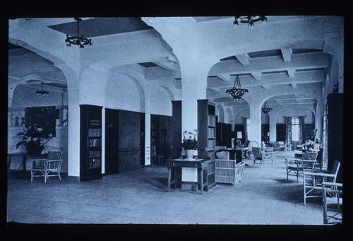 YWCA Honolulu, Metropolitan Headquarters, interior, Library and Sitting Room