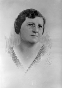 Portrait drawing of Mrs. Edmund Bastheim