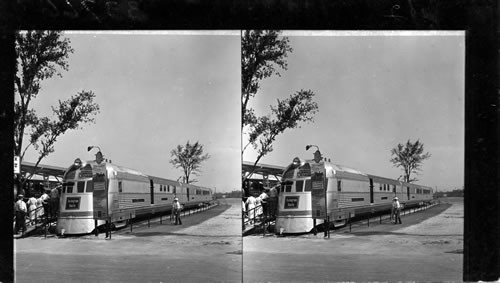The Zephyr, the Burlington's Fine Streamline five-car Passenger Train, Century of Progress, Chicago, Ill