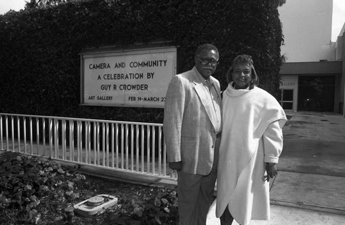 Guy and Patricia Crowder at the "Celebration of Guy Crowder" exhibit, Los Angeles, 1993