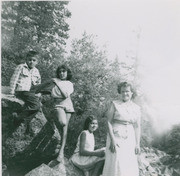 Aparicio family vacationing in the mountains, Los Angeles County, California