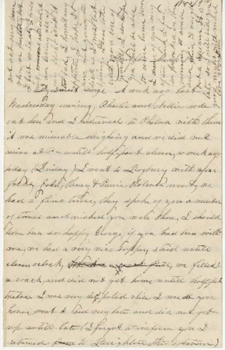 Letters from Eliza "Lizzie" Hollis to George F. Hollis