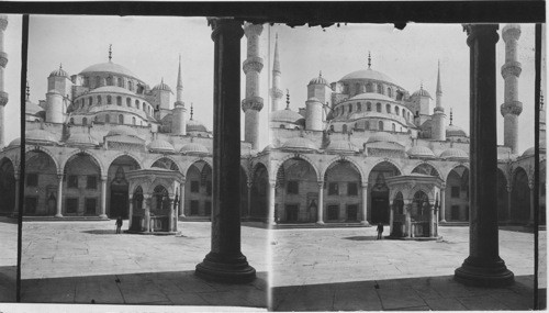 Court of the mosque of Ahmed I Constantinople. Turkey