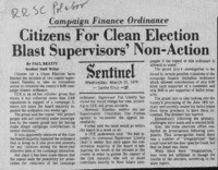 Citizens for clean election blast supervisors' non-action