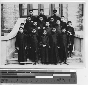 Boys at the seminary at Wuzhou, China, 1931