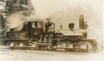 Train locomotive 8 (Iron Steedand engineer, circa 1916