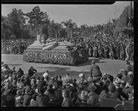 "Birth of the American Flag" float at the Tournament of Roses Parade, Pasadena, 1936