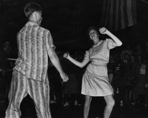 Fred and his sister, Betty, show the "jive"