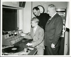 KXLU radio station with professional equipment