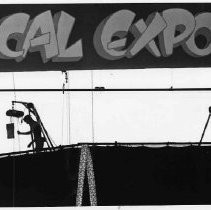 Workers prepare the stage at Cal Expo for a concert at the State Fair