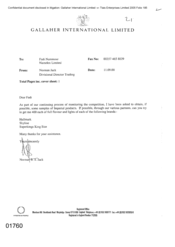 [Letter from Norma BS Jack to Fadi Nammour regarding process of monitoring competition]