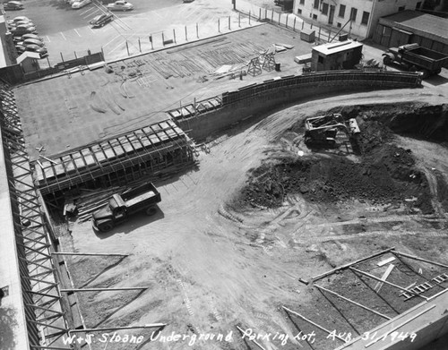Construction of W. & J. Sloane parking lot
