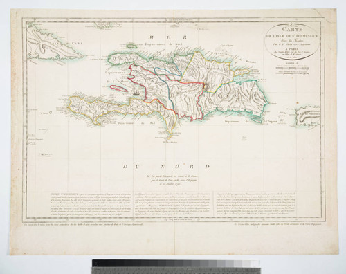 Carte de l'Isle de St. Domingue avec les Routes, par P. L. Griwtonn, Ingenieur