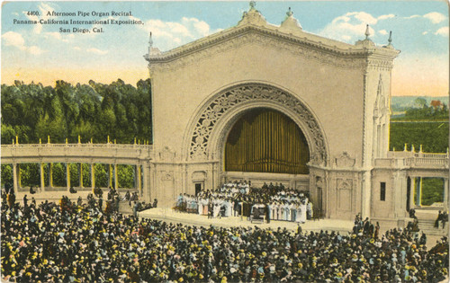 Afternoon Pipe Organ Recital., Panama-California International Exposition, San Diego, Cal