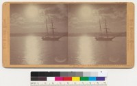 Moonlight effect. U.S. Coast Survey, Brig Fauntleroy at Port Townsend, Puget Sound