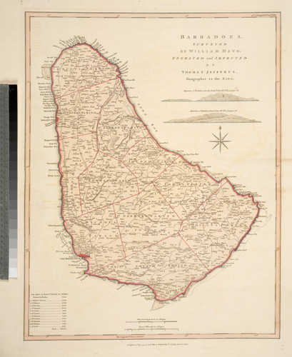 Barbadoes, Surveyed by William Mayo, Engraved and Improved by Thomas Jefferys, Geographer to the King