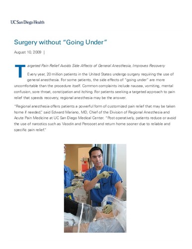 Surgery without “Going Under”
