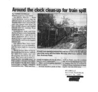Around the clock clean-up for train spill