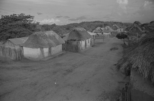 Houses with thatched roofs, San Basilio de Palenque, 1976
