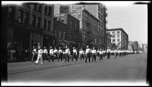 Marching band in the Los Angeles Boys' Parade, April 26, 1928