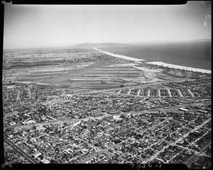 Aerial view, marina, Playa del Rey (Marina del Rey), 1961