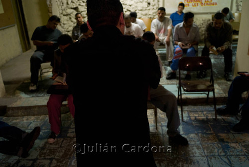 Preaching at the Rehab center, Juárez, 2008