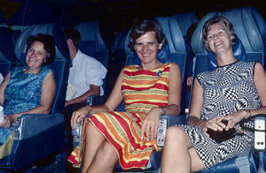 Aden evacuatted July 1967 from left missionaries Martha Holst, Esther Poulsen and Grethe Nørgaa