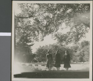 Students Walking Near the Campus of Ibaraki Christian College, Ibaraki, Japan, ca.1948-1952
