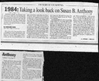 1984: Taking a look back on Susan B. Anthony