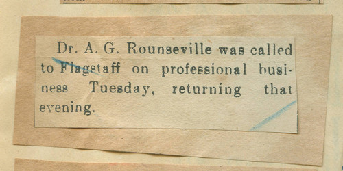 Dr. A. G. Rounseville