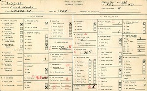 WPA household census for 1307 LOWEN STREET, Los Angeles County