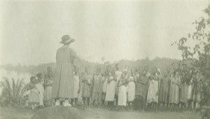 Pupils of the mission school in Lambarene, Gabon