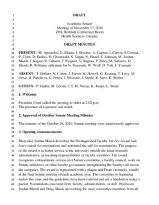 USC Academic Senate minutes, 2010-11-17